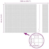 thumbnail of vidaXL Geschweißter Drahtzaun Silber 0,4 x 10 m Stahl