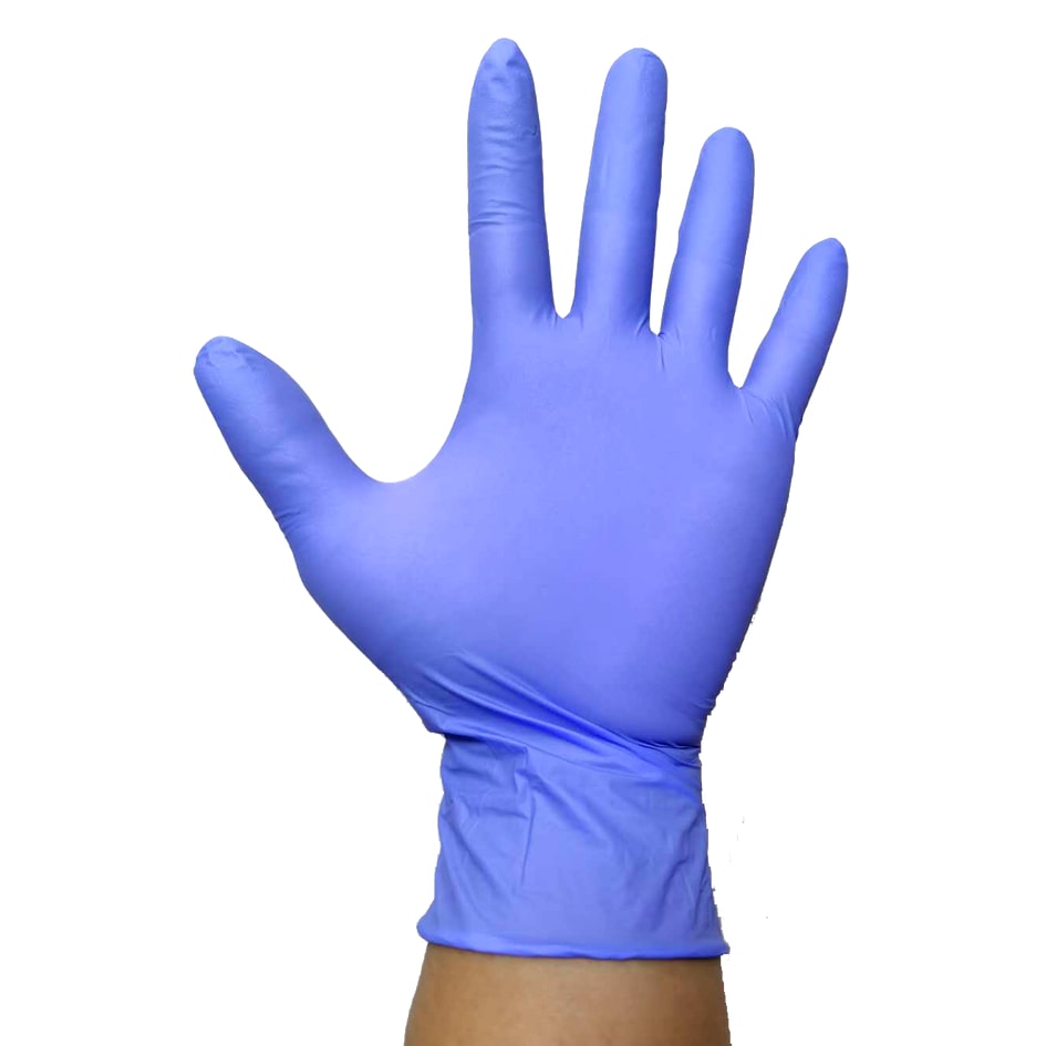 Guantes de Nitrilo Desechables Talla L - Caja Dispensadora Pack 100 unidades, Color Azul