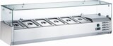 thumbnail of Gekühlte Gewürzvitrine, Pizzaaromahalter GN 1/3 1600x395x435h mm +2 +8 °C mit Rechtsmotor mit geringem Energieverbrauch