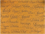 thumbnail of Schachtel mit 400 Startex-Tischdecken (Vlies) 30 x 40, dekoriert, Terrakotta. Guten Appetit.