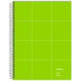 thumbnail of Cadernos de capa dura A4 grelha de 5 mm Unequal Grid verde