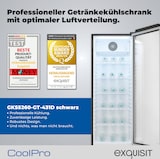 thumbnail of Exquisit Glastürkühlschrank, 280l Getränkekühlschrank mit LED, Umluft, 5 verstellbare Ablagen, CoolPro, GKS5260-GT-431D schwarz