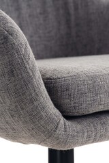 thumbnail of DELUKE® Barhocker mit Lehne Hellgrau VILO - Stoffbezug, 99x55x46cm | Barhocker mit Lehne Tresenhocker Barstuhl Küchenhocker Thekenhocker hoher Stuhl