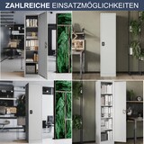 thumbnail of Aktenschrank abschließbar KADO - 5 Ebenen, Flügeltüren | Metallschrank Werkstatt Büroschrank aus Stahl Werkzeugschrank, 185x45x40cm Grau