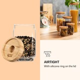 thumbnail of Stapelglas mit Bambusdeckel 250 ml stapelbar luftdicht Bambus