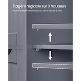 thumbnail of Helloshop26 - Mobiletto da bagno 30 x 55 x 82 cm mobile contenitore indipendente con 4 cassetti anta singola ripiano regolabile per 12_0006498