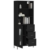 thumbnail of vidaXL Highboard Schwarz 69,5x34x180 cm Holzwerkstoff