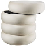 thumbnail of tectake Hocker Altu, gestoffeerd, opbergruimte - Fluweellook crèmewit - 405357