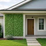 thumbnail of WellHome - Jardín Vertical Artificial - Panel de Seto 100x100cm para interior y exterior - con Hojas en color verde y Flores blancas