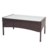 thumbnail of 3-2-1-1 Poly-Rattan Garten-Garnitur Halden, Lounge-Set Sitzgruppe Sofa ~ braun-meliert, Kissen creme
