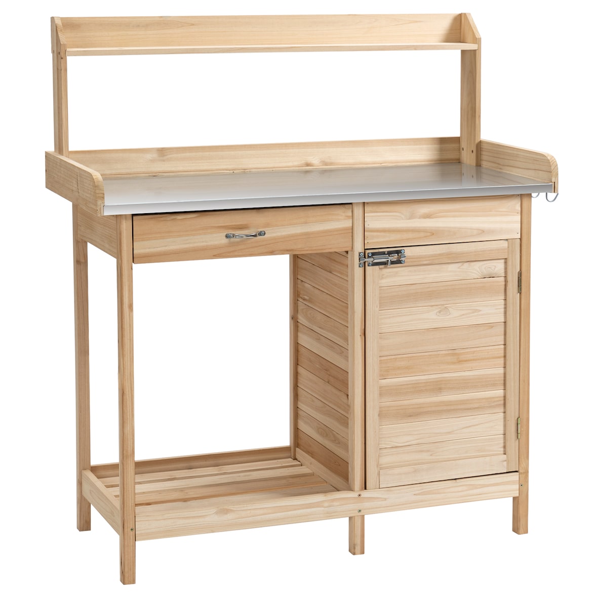 Outsunny - Pflanztisch - 112L x 48B x 125H cm - naturholz