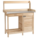 thumbnail of Outsunny - Pflanztisch - 112L x 48B x 125H cm - naturholz