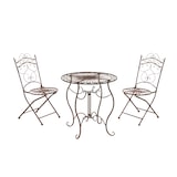 thumbnail of Set da Giardino Indra Tavolo + 2 Sedie antico marrone