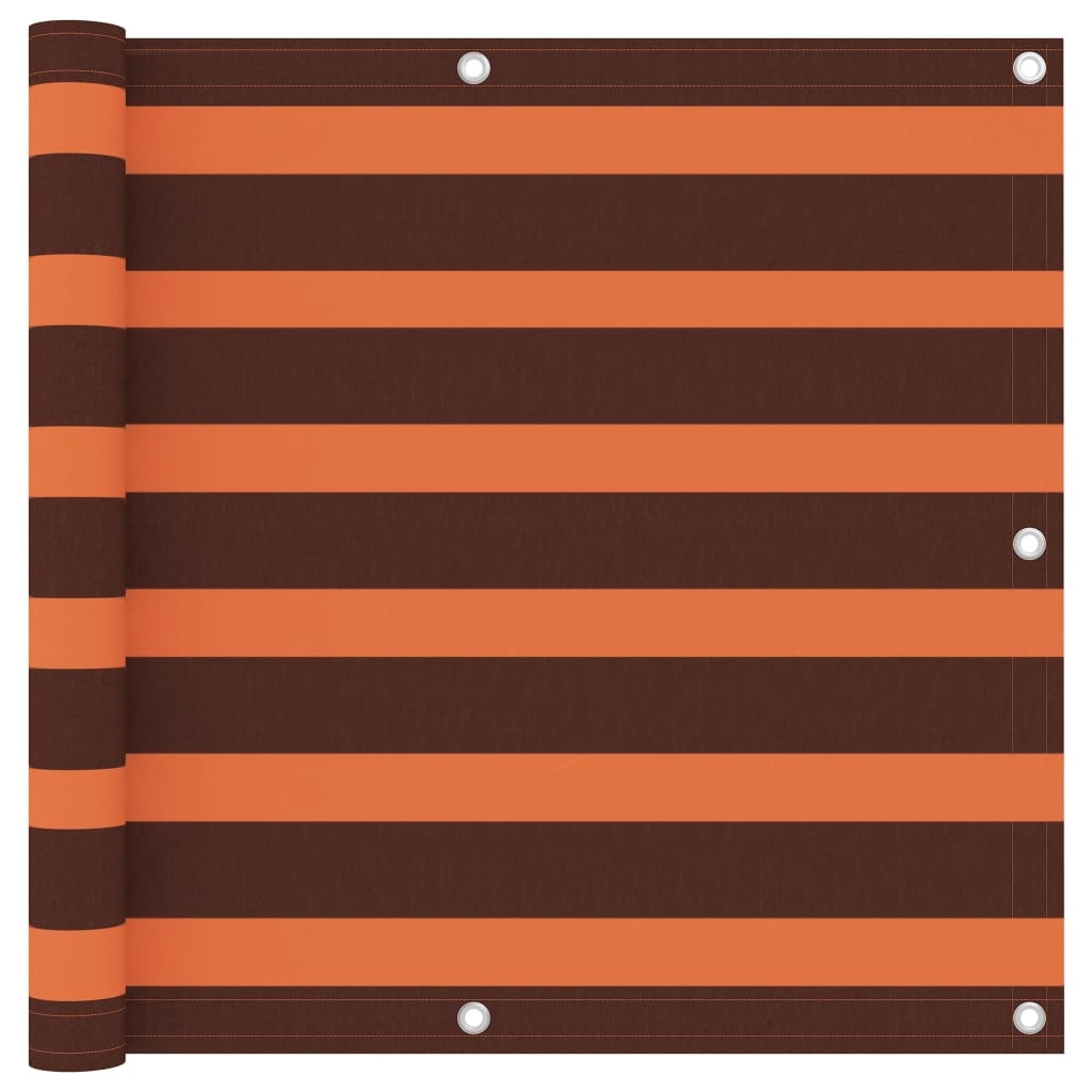 vidaXL Balkon-Sichtschutz Orange und Braun 90x600 cm Oxford-Gewebe