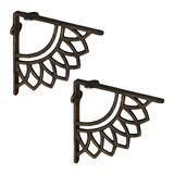 thumbnail of Relaxdays Regalträger, 2er Set, Gusseisen, Mandala-Motiv, antikes Design, Winkel für Regalbretter, Regalhalter, bronze