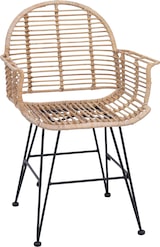 thumbnail of vidaXL Esszimmerstuhl 2 pcs Natur 44 x 44 x 74 cm Rattan und Eisen
