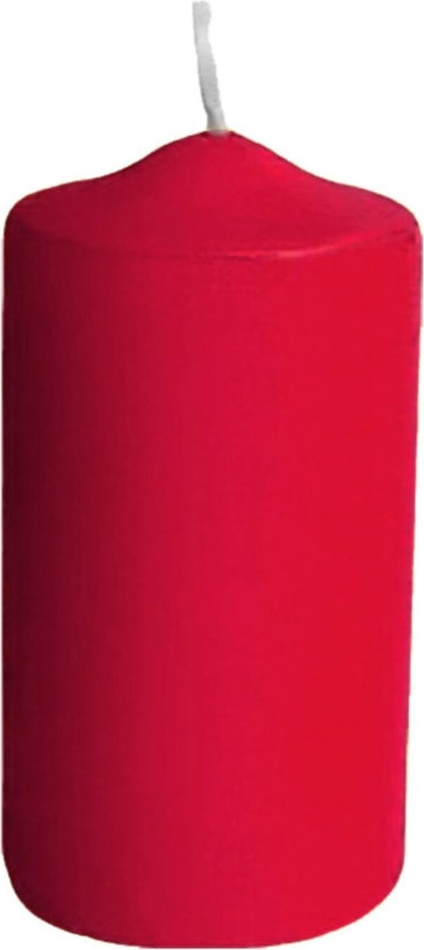 8x Stumpenkerzen Ø 40 x 80 mm 10 Stunden Brenndauer rot