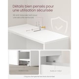 thumbnail of Helloshop26 - Badezimmerschrank 40 x 18 x 134,4 cm hoch schmale Aufbewahrungseinheit mit Schubladen und verstellbarem Einlegeboden 12_0006475