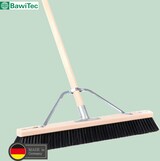 thumbnail of Stabiler Saalbesen 100cm Breit mit Stielstabilisator und Stiel 140cm Lang schwarze weiche Kunsthaar Borsten Kehrbesen Besen