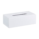 thumbnail of Relaxdays Tücherbox Bambus, Taschentuchbox mit Schiebeboden, Tissue Box für Taschentücher, HxBxT: 7,5 x 24 x 12 cm, weiß