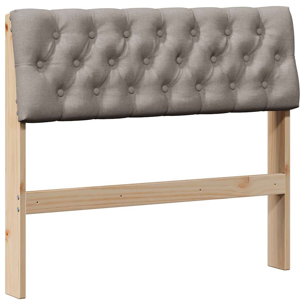 vidaXL Gepolstertes Kopfteil Taupe 90 cm Massives Kiefernholz