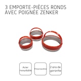 thumbnail of Lot de 3 emporte-pièces ronds avec poignée Zenker Emporte-pièces