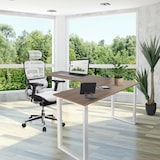 thumbnail of Eckschreibtisch / Schreibtisch / Computertisch WORKSPACE BASIC I 165 x 120 cm walnuss / weiß hjh OFF