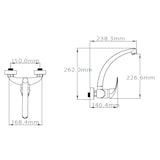 thumbnail of Torneira misturador da cozinha de parede Bico fundido