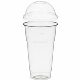 thumbnail of 50x BIO Trinkbecher 500ml + Domdeckel mit Rundloch aus Biokunststoff (PLA)