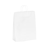 thumbnail of Boutique-Tüte aus weißem Kraftpapier mit verdrehten Griffen 35 + 14 x 36 cm je 250 - Gimex