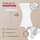 thumbnail of DETEX® Stehtischhusse 5er Set Weiß 60-65cm Verstärkter Fußbereich 30°C Waschbar Stehtisch Hussen Stretch Tisch Überzug