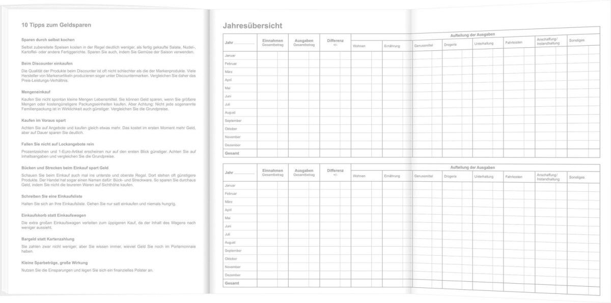 RNK Haushaltsbuch A5 40 Blatt