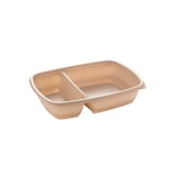 thumbnail of 300x Menüschale, PP, beige, zweigeteilt, 600/300ml