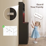 thumbnail of HOMCOM Credenza Cucina con Portabottiglie, Prese e Luci LED Nero