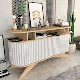 thumbnail of Dmora Credenza Dpoluzz, Buffet da soggiorno, Madia da salotto, Dispensa da cucina, 150x43h75 cm, Quercia e Bianco