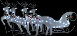 thumbnail of vidaXL Rentier mit Schlitten Weihnachtsdekoration 100LEDs Outdoor Weiß