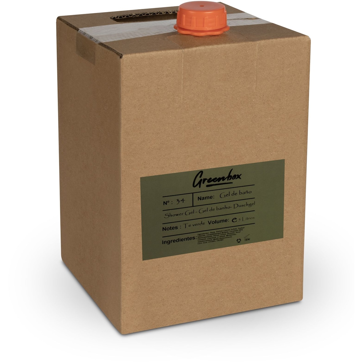 Refil de gel de banho de chá verde BIO em "bag in box" - 5L