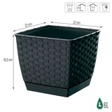 thumbnail of Prosperplast - Vaso RATOLLA SQUARE 6L - 22x22x18,9cm colore Antracite