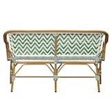 thumbnail of Banquette de terrasse ALMA - Tressage vert foncé et blanc