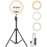 thumbnail of Aro de Luz Grande 36cm 14" de diámetro y Trípode Regulable 55 cm hasta 200cm, 3 Soportes, 3 Modos de Luz y 10 Niveles de Brillo