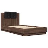 thumbnail of vidaXL Bettgestell mit Kopfteil Braun Eiche 75x190 cm Holzwerkstoff
