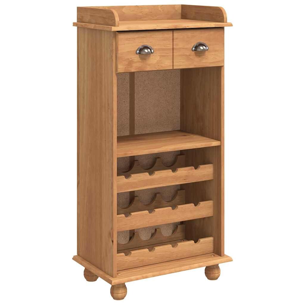 vidaXL Weinschrank ASKIM Honigwachs 57 x 37 x 114 cm