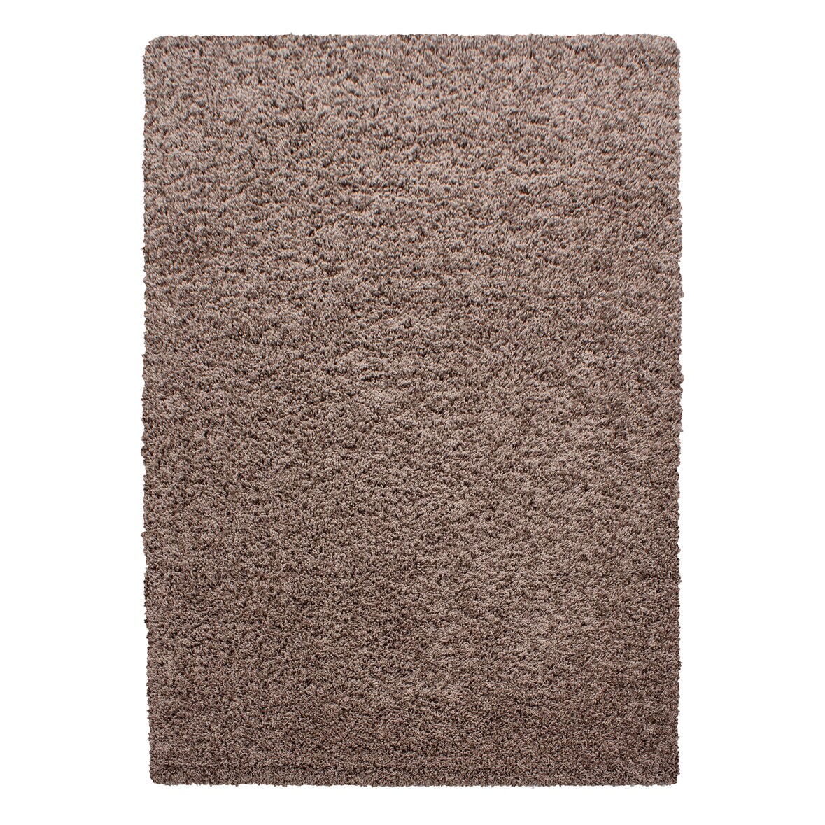 Teppich Hochflor Unifarben Polypropylen Wohnzimmer Shaggy Mokka Läufer 100x200 | Kadima Design