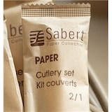 thumbnail of MONOUSO - Set Posate Cartone Kraft Forchetta e Coltello (300 Pezzi)