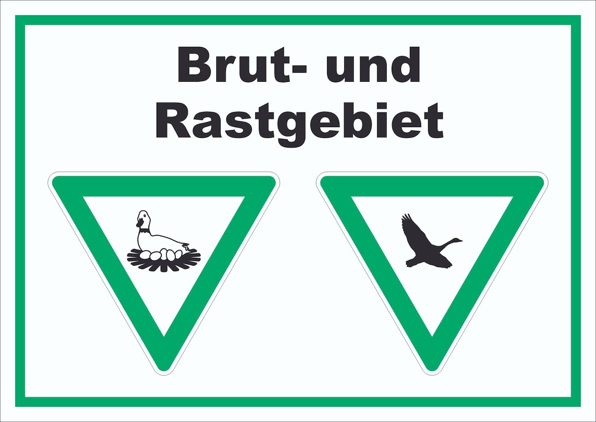 Brut- und Rastgebiet Schild A0 (841x1189mm)
