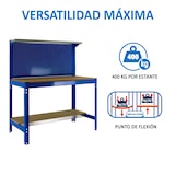 thumbnail of SimonRack Établi d’atelier, 910x610 mm, panneau perforé et tiroir, Charge 400 kg, Bleu - BT-3