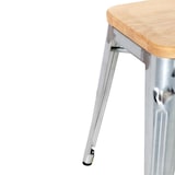 thumbnail of Bolero Bistro Stuhl aus verzinktem Stahl mit Holzsitz (4 Stück)