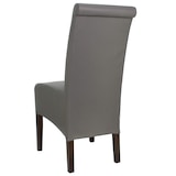 thumbnail of pemora Polsterstuhl Hochlehner Wohnzimmerstuhl Esszimmerstuhl Gastronomie Stuhl MAURO Echtleder grau