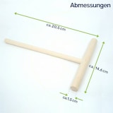 thumbnail of Crêpesverteiler aus Buchenholz 20 cm Teigverteiler T-Form