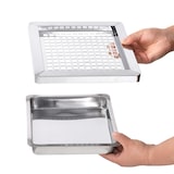 thumbnail of DELUKE® Standaschenbecher für Draußen 45L Edelstahl 30x24x61cm Mülleimer mit Aschenbecher Abfalleimer mit Inneneimer Standascher Outdoor, Silber